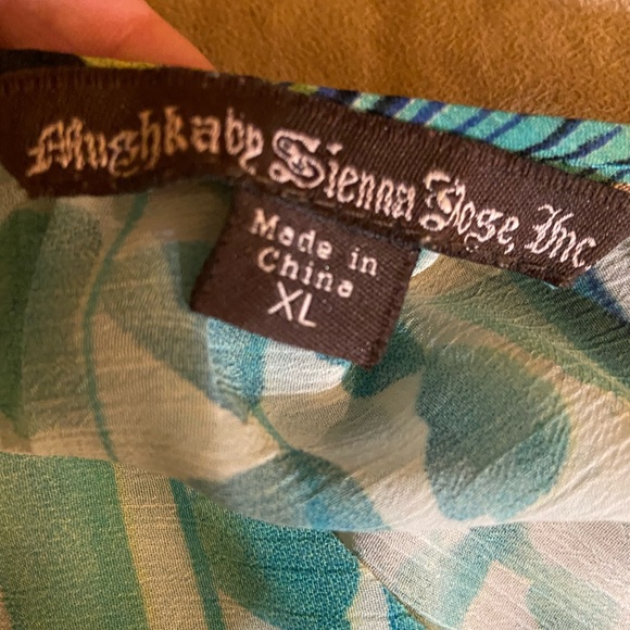 Musksa by Sienna Rose XL Tunic Bohemian greenish blue Top - Picture 6 of 8